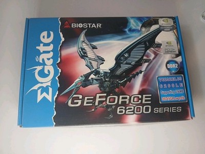 Biostar GeForce 6200LE V6202EL63 256MB DDR2 PCI Express Graphics Card Retro...