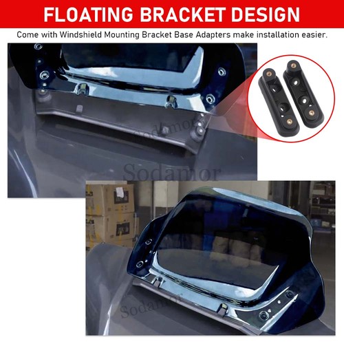 12 Rauchfarbe Windschutzscheibe mit Halterung For Harley Street Glide 2024-2025 - Picture 6 of 24