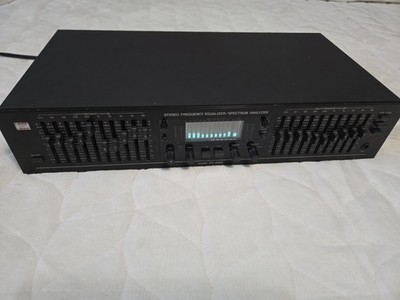 BSR EQ-3000 Stereo Frequency Graphic Equalizer Spectrum Analyzer - Black