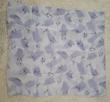 Banana Republic 100% Silk Sheer Lavender Abstract Print 26" Square Scarf Italy