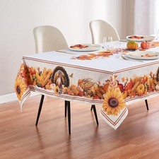Thanksgiving Fall Harvest Turkey Tablecloth  60 x 102 Rectangle Tablecloths