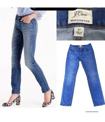 J.Crew Indigo Straight Leg Match Stick Size 27 Jeans