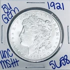 1921 BU UNCIRCULATED MORGAN SILVER DOLLAR AUTHENTIC U.S. MINT FREE SHIPPING 5658