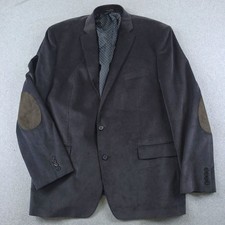 Lauren Ralph Lauren Blazer Mens 48L Gray Corduroy Elbow Patch Sport Coat