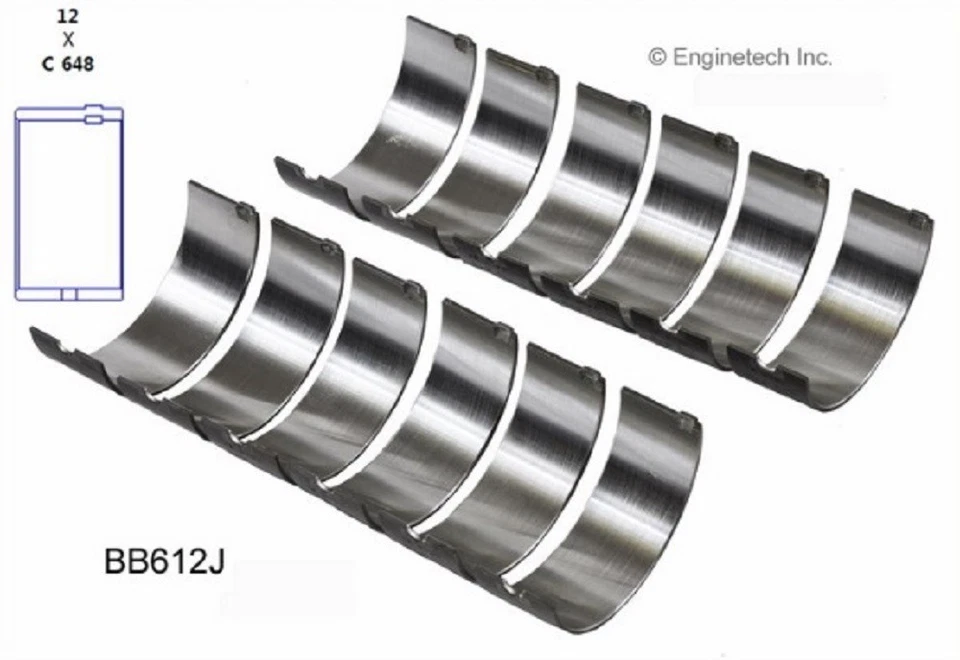 Amc Jeep 199 232 242 258 4.0L 6 Cyl ENGINETECH Rod - Main Bearings 1965 - 1990 - Image 4 of 4