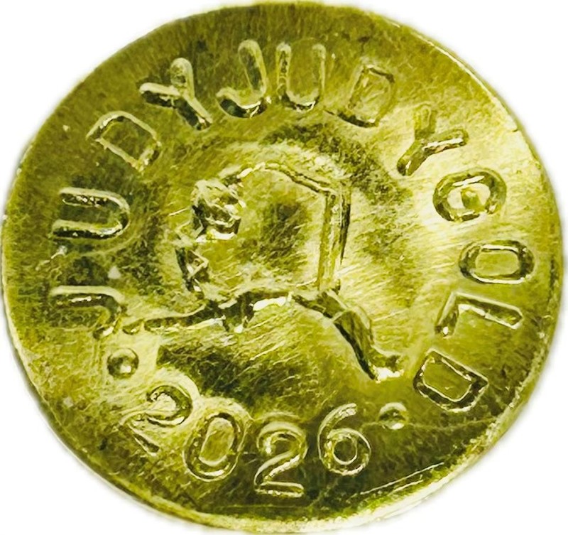 2026 JudyJudyGold From Alaska Gold Nuggets Hand Pressed Token 1 DWT 1.5 Grams
