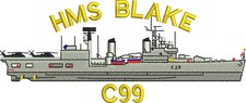 HMS Blake Embroidered Baseball Caps