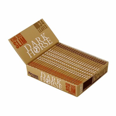 850 Dark Horse King Size Slim Brown Blättchen 1 BOX 25 BROSCHÜREN x 34...