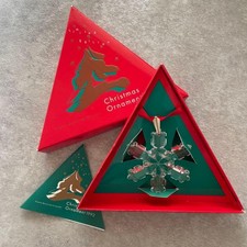 Swarovski Christmas Ornament 1992 Snowflake Star Crystal With Box Limited