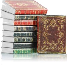 Miniature Books for Dollhouse 16 Pcs 1:12 Scale DIY Stickers for Study Decor