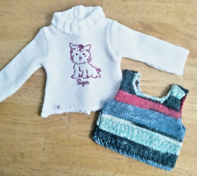 American Girl Doll Sweet Sugar Sweater & Striped Vest  - for 18'' doll