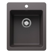 Blanco 443236 Liven SILGRANIT 17" Dual Mount Bar Sink - Cinder
