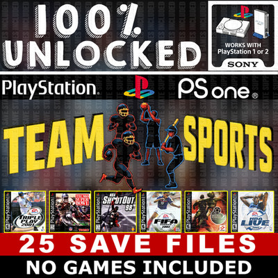 NFL Madden NBA Shootout Live FIFA Soccer International Evolution PS1 Memory Card