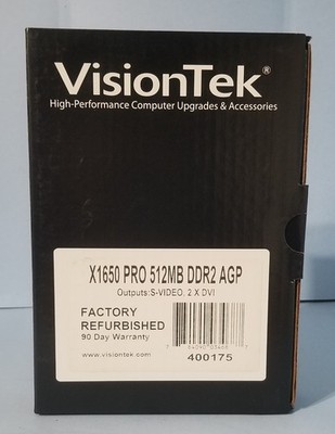 VisionTek ATI Radeon X1650 Pro 512MB DDR2 AGP Video Card VT-RX165PGA2-E3