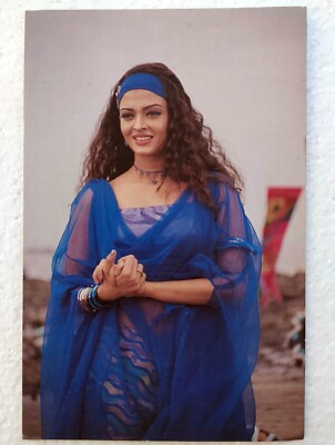 Bollywood Schauspieler Miss World Aishwarya Rai Bachchan Original Postkarte P...