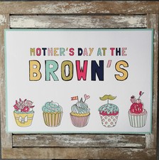 Personalised Paper Placemats  Cupcake  Party, Party, Birthday, Mother's Day