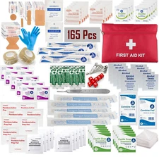 165Pc Tactical First Aid Kit Emergency Military Trauma Survival Medical Supplies