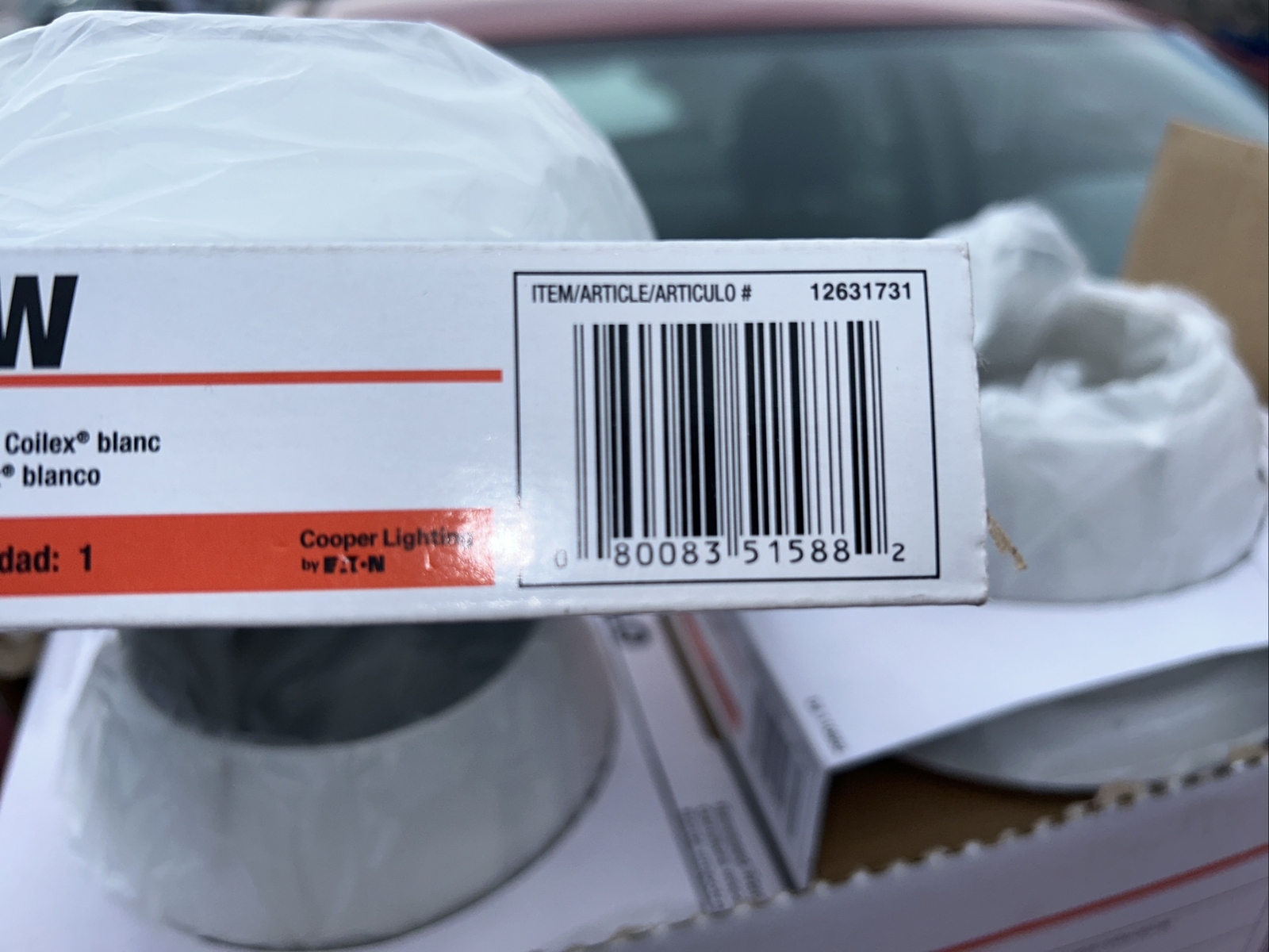 Lot of Eight ( 8 ) Halo 310W 6" Inch White Trim Ring, White Coilex