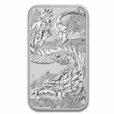 2023 Perth Mint Australian Lunar Dragon 1 oz Silver Bar