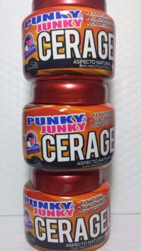 3 PUNKY JUNKY CERAGEL FX NATURAL 9.52 OZ EACH MAXIMUM HOLD MEXICO ORIGINAL - Picture 2 of 2