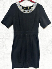 Worthington Dress Knee Length Black Womens Size 8 Timeless Classic Edgy Vibe