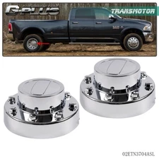 Rear Alcoa Alloy Wheel Center Caps Fit For 2011-2018 Dodge Ram 3500 1-Ton Dually