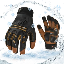 Vgo 1/2Pairs Winter Waterproof Heavy Duty Mechanic GloveTouchscreen (GA8954FW)