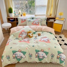 Kuromi Pachacco Cinnamoroll Melody Cotton Dormitory Quilt Bedding 3 Piece Set