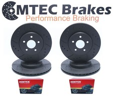 Mazda MX5 mk3 1.8 2.0 05-14 Vordere Hintere Schwarz Mtec Bremsscheiben & Mintex