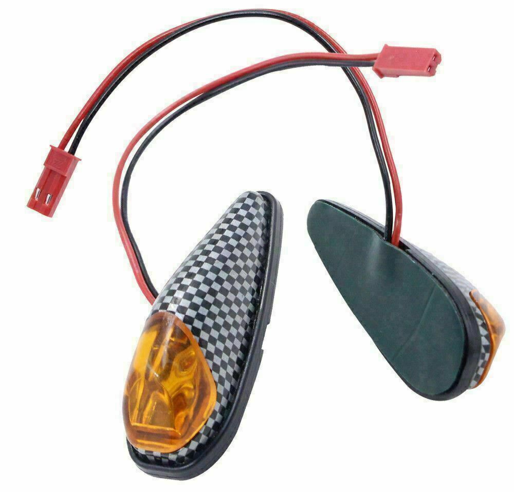 Motorcycle LED Turn Signals Motorcycle LED Turn Signal Lights - Universal 12V Triangle Flush Mount Indicators (2 Pack) Universal Bike Lights - Foto 14