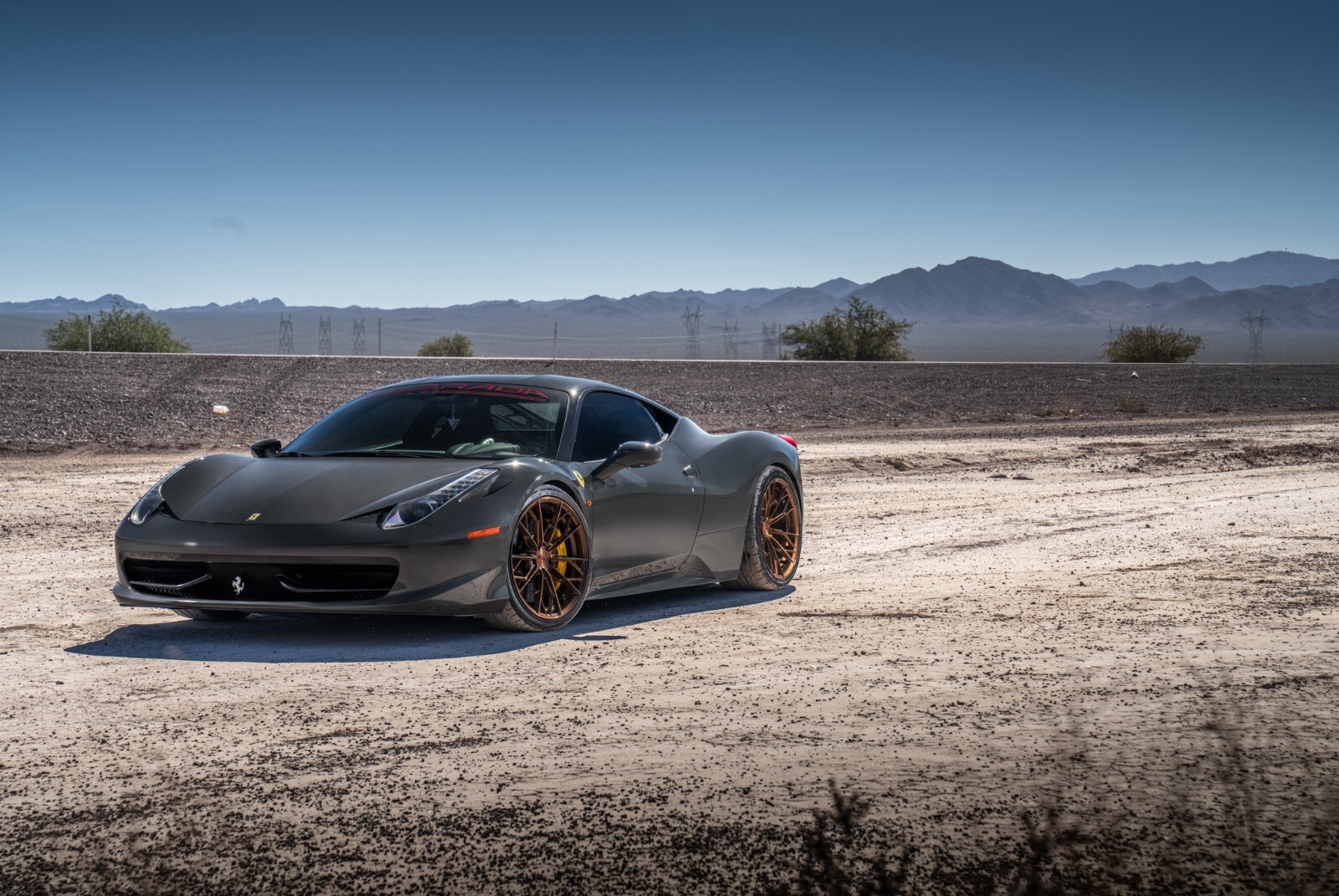 20” FERRADA FR11 STORM GREY STAGGERED CONCAVE WHEELS FOR FERRARI 488 20X9 20X11
