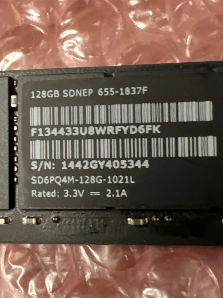 Apple SanDisk 128GB SSD SDNEP 655-1837F SD6PQ4M-128G-1021L - Image 3 of 4