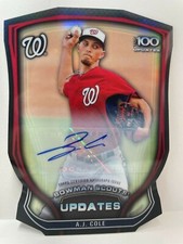 A.J. Cole 2015 Topps Bowman Chrome Scouts Update Auto #BSU-AC - Nationals