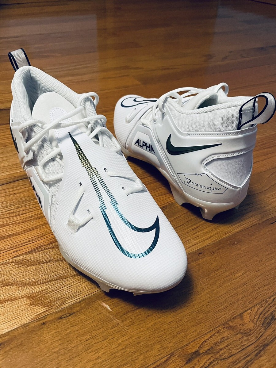 Nike Alpha Menace Pro 3 White/Black Football Cleats CT6649  display picture 2