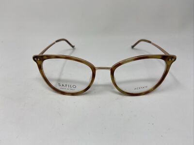SAFILO EYEGLASSES ITALY TRAMA 01 086 52/19/145 TORTOISE GOLD EYEGLASSES IB90