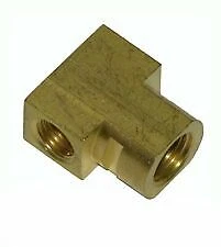 1937-70 GM Rear brake Flex Line Hose 3/8-24 Brass Tee with Slot & retaining clip - Image 4 of 4