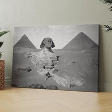 The Great Sphinx And Pyramids of Egypt 1878 Vintage Canvas Wall Art Print