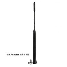 Alu Auto Design schwarz 16V Antenne Kurzstabantenne Dachantenne 23cm universal