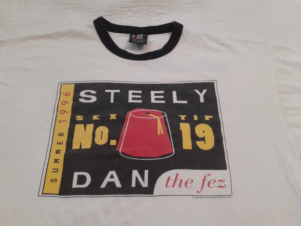 Vintage 1996 Steely Dan Sex Tip The Fez Tour Giant T-Shirt - Single Stitch - XL