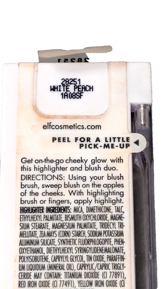 e.l.f. Bite Size Face Duo Highlighter Bronzer & Blush Palette - White Peach - Image 4 of 4