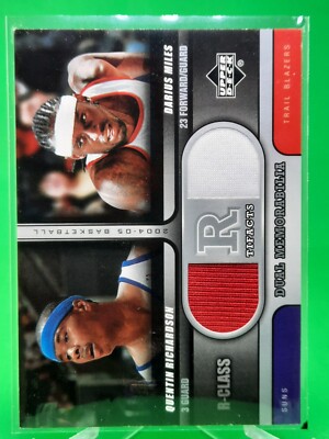 QUENTIN RICHARDSON DARIUS MILES NBA GAME WORN MATERIALS 2004-05 UD #R2-RM