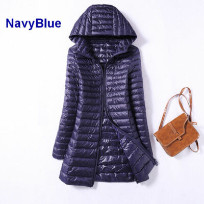 Women Light 90% White Duck Down Coat Jacket Ultra-light Slender New