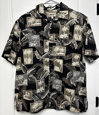 Campia Moda Hawaiian Tropical Beach Button Down Shirt- Men's Large