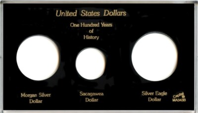 Capital  4'' x 7'' 3-Coin Meteor  United States Dollars One Hundred Years - Black