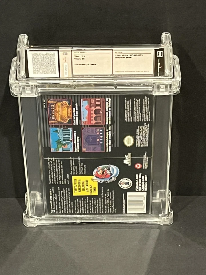 Mario’s Time Machine Super Nintendo SNES Factory Sealed WATA 7.5 Seal B+ 1993 - Image 3 of 4