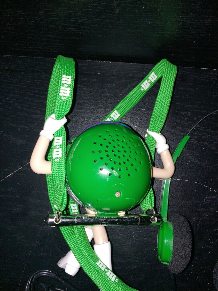 M&M's Groovy Green Radio ヘッドフォン付き M&M's Groovy Green Character AM/FM Radio Collectors RARE W