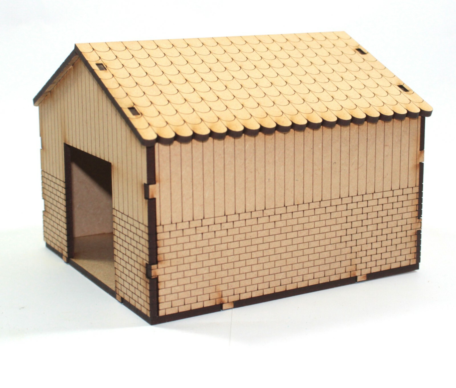 OO Gauge Model Railway MDF Laser Cut Large Barn / open fronted Barn 00
