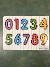 Wooden Number Puzzle - Melissa  Doug Brand