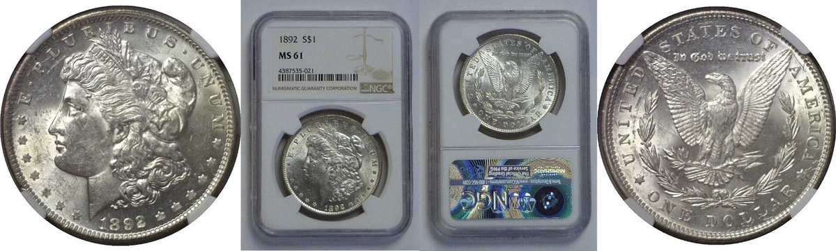 MS 61 Graded 1892 Year Morgan US Dollars (1878-1921) for sale | eBay