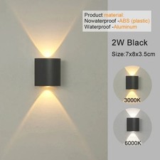 LED Wall Sconces Modern Indoor Outdoor Lamp White Up Down Wall Mount Lights